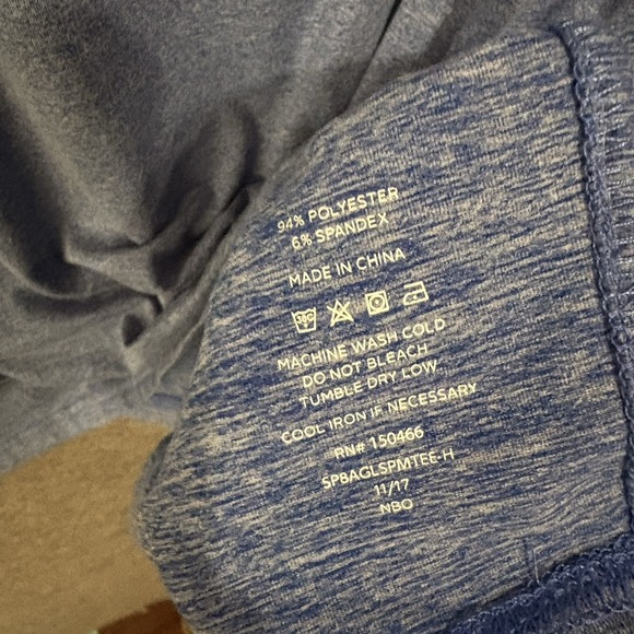 01.Algo Performance Shirt Mens Sz‎ XL Blue Moisture Wicking UV SPF 40+ Stretch - Picture 4 of 6